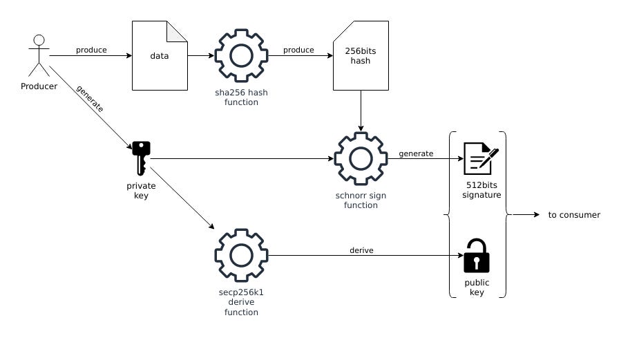 Schnorr signature function diagram