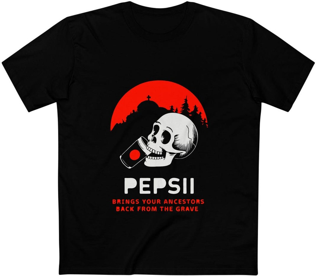 Gothic Pepsi t-shirt, Halloween Graphic Tee, unisex AS Color 5001. image 2