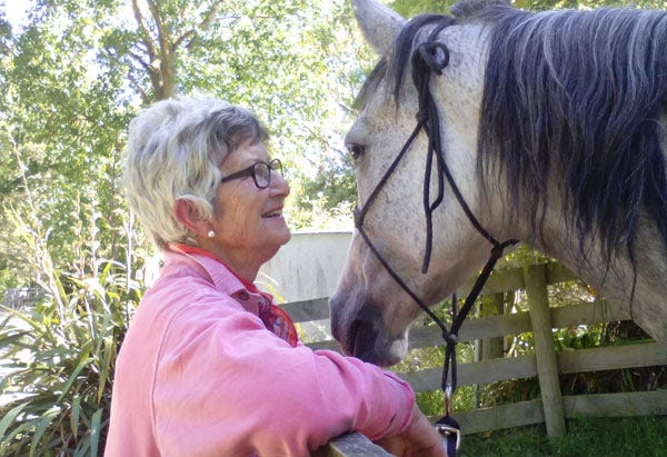 Chris and her new "forever pony", Naseebah.