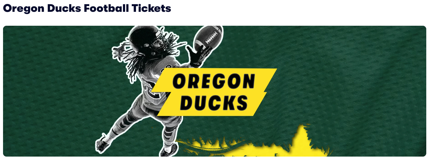 Fans will be cheering at Autzen Stadium during Oregon Ducks football games, and seats are always available through our ticket-reseller partners at VividSeats.