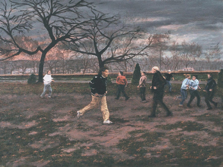Thanksgiving Football Game Painting by William Frew - Fine Art America