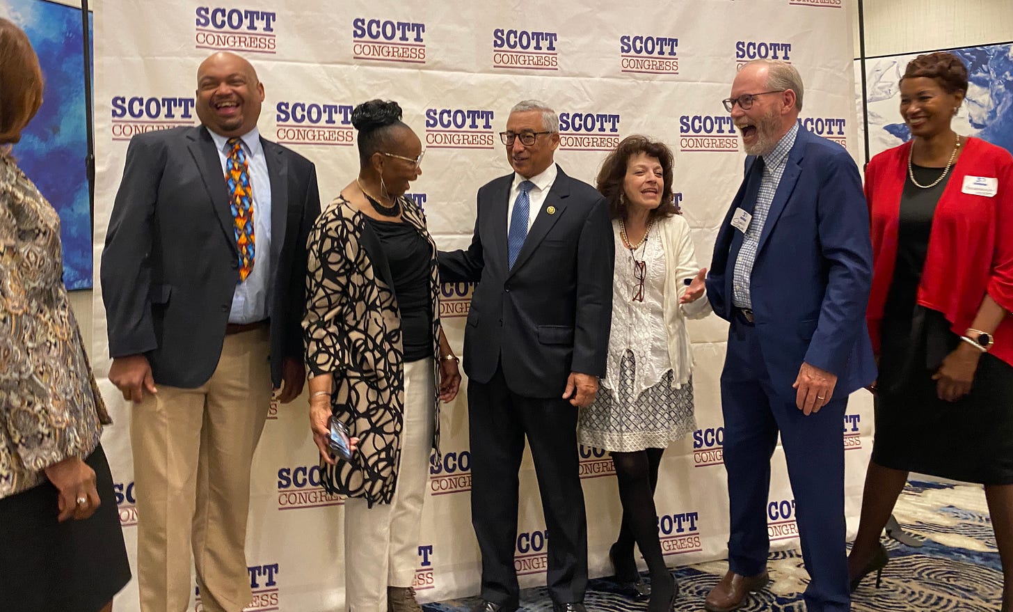 Rep. Bobby Scott and guests and celebration of his work