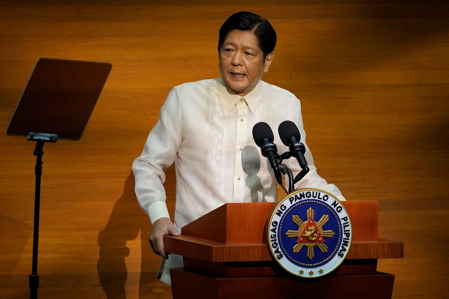 Philippine President Ferdinand Marcos Jr. at his first state of the nation address in Quezon City, Philippines, July 25, 2022.