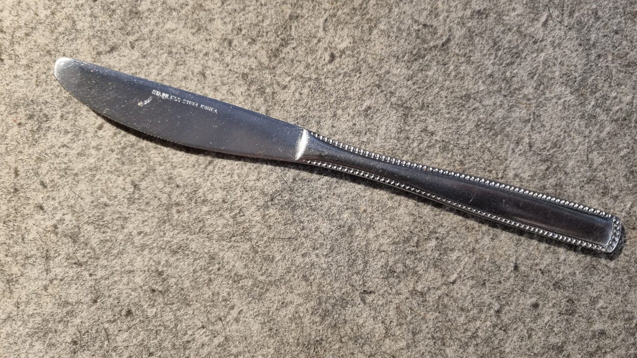 a plain, ordinary dinner knife