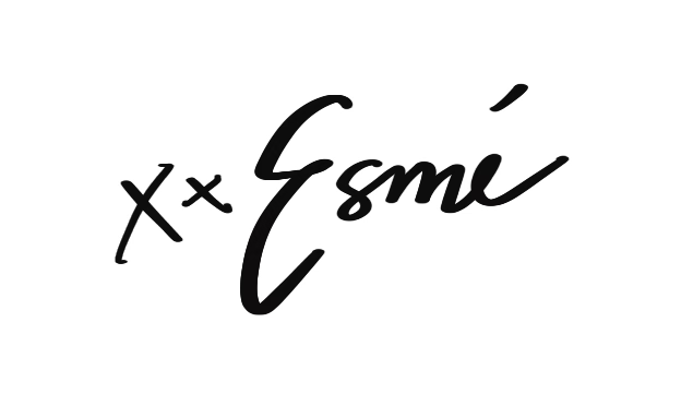 signature: xx esmé 