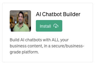 Screenshot of AI Chatbot Builder plugin for ChatGPT