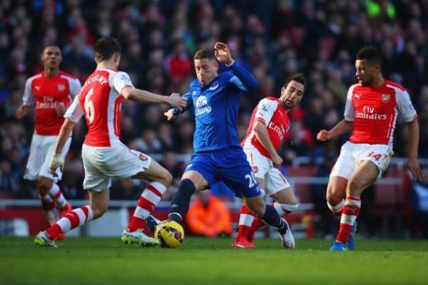 arsenal beats off everton premier league 2015 soccer