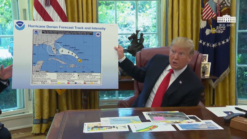 File:Trump holding altered Dorian forecast map.png