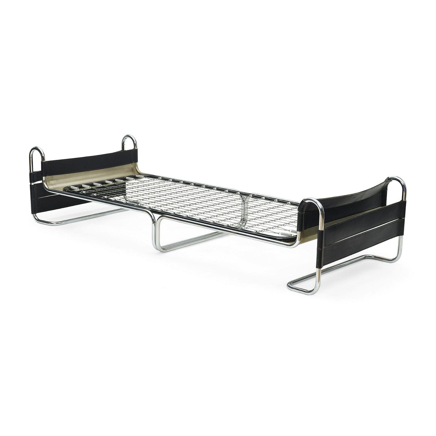 MARCEL BREUER (1902-1981) Daybedcirca 1970for Thonet, leather, chromed metal and enameled steelh...