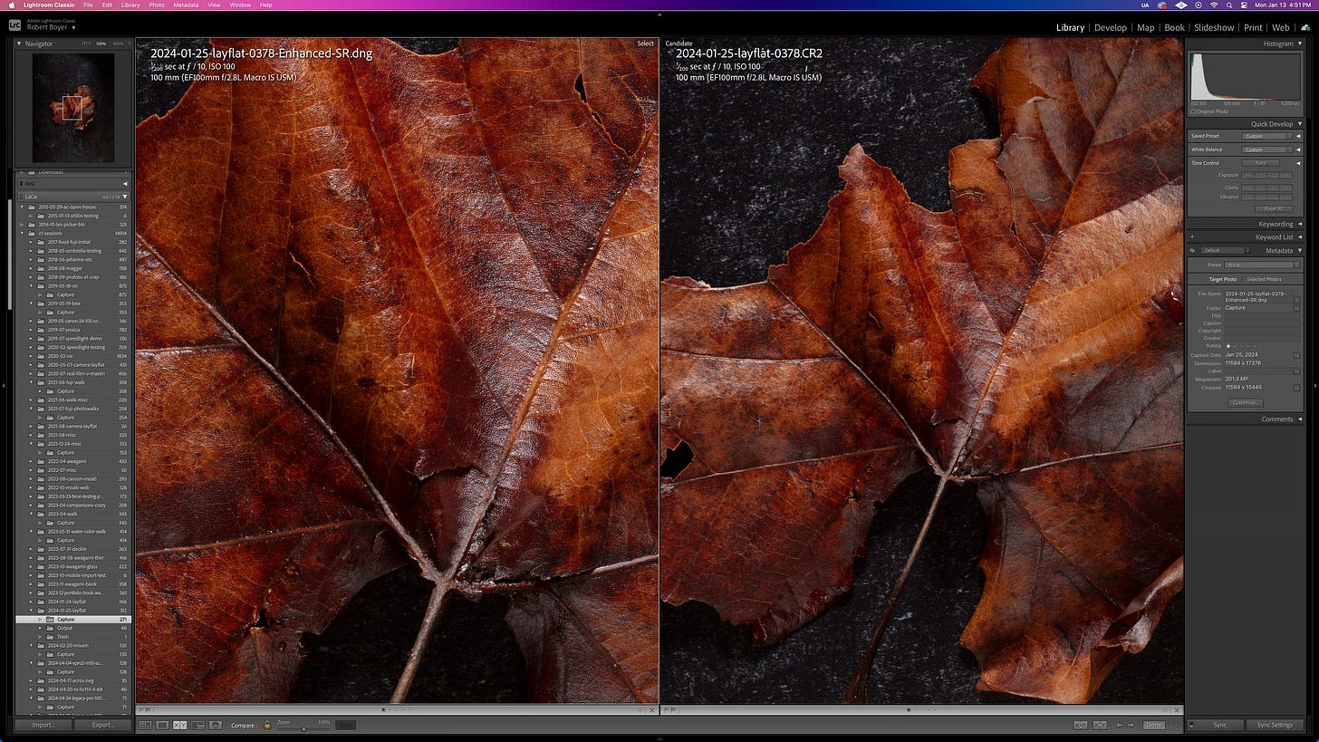 Lightroom Super Resolution