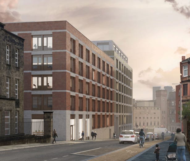 New student flats could be built on a Glasgow University campus.