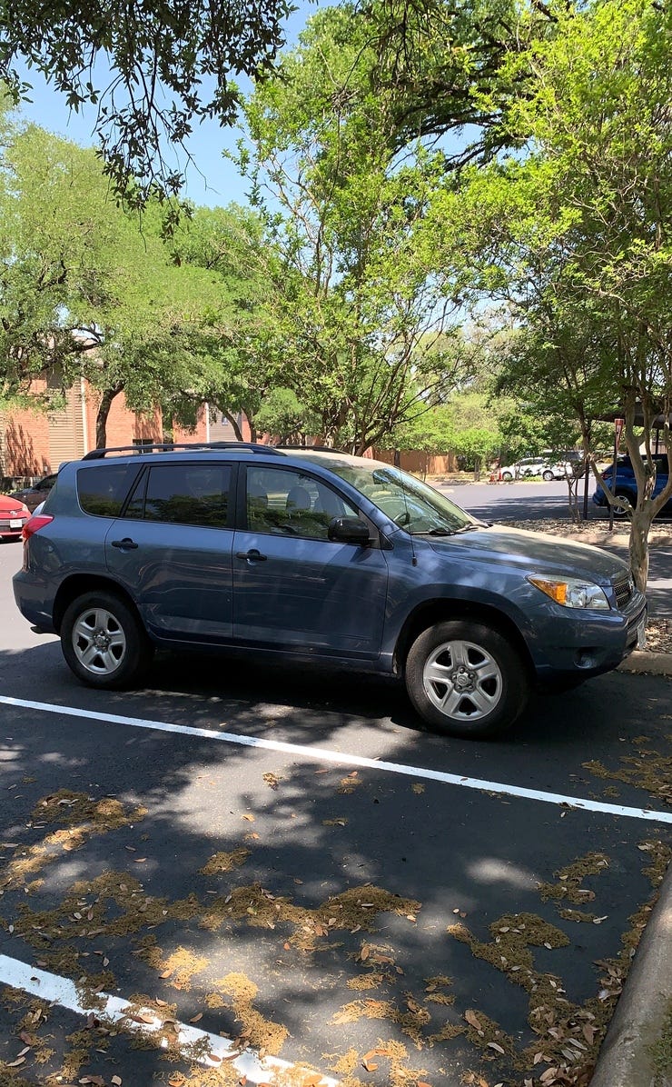 My RAV4. Barely driven, infrequently fueled.