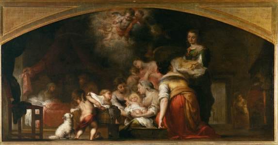 This image has an empty alt attribute; its file name is BVM-birth-Bartolome-Esteban-Perez-Murillo.jpg