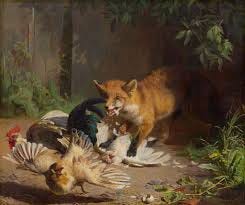 Adolf Mackeprang - Fox fanger høns (1874) - PICRYL - Public Domain Media  Search Engine Public Domain Image