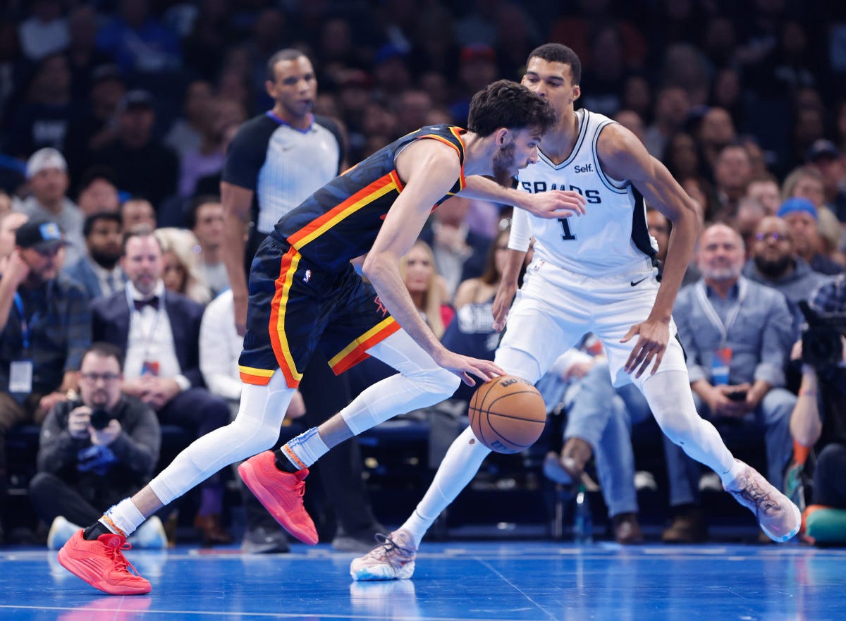 Victor Wembanyama Got Called for the Lamest Technical Foul in Spurs' Loss  to Thunder - Sports Illustrated