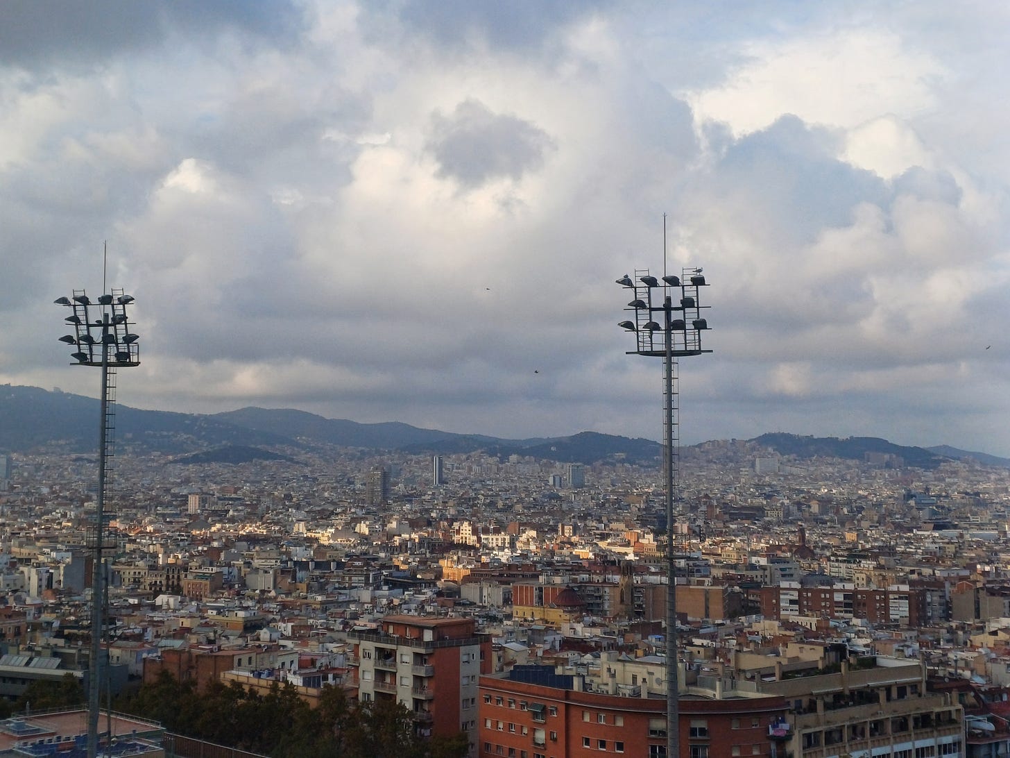 A panoramic view of Barcelona from Montjuic