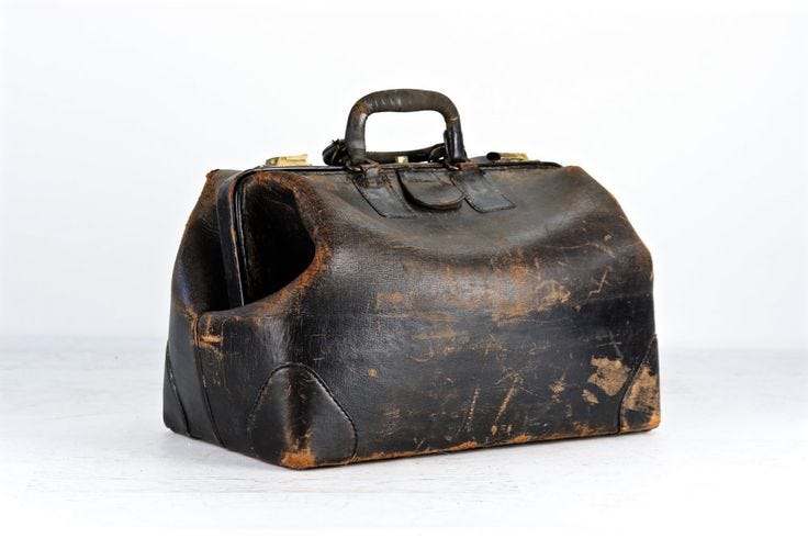 Vintage Leather Doctor Bag Black Leather Doctors Bag Medical - Etsy |  Leather, Leather weekender bag, Vintage leather handbag