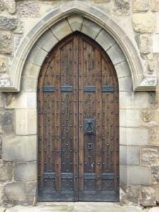 Door at Hexham Abbey Door at Hexham Abbey