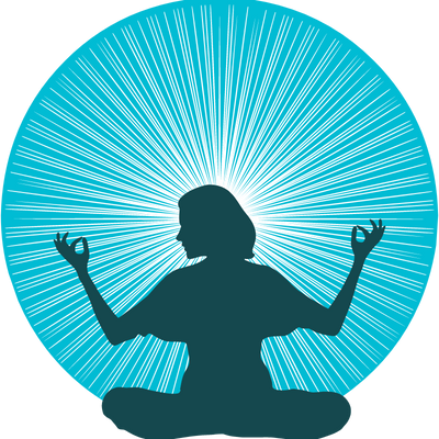 The image shows a silhouette figure in meditative pose. Both hands are raised. Blue rays are emanating from the mind in the background. The image is part of the article titled “Can my horoscope tell if I am Spiritual?” authored by Anish Prasad and published at https://rationalastro.org