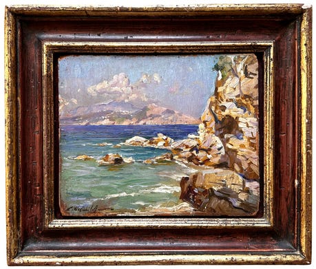 Mid 20th Century Seascape Painting by Constantin Weschiloff