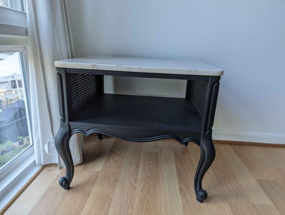 Product photo of Stunning Vintage Italian Marble Top Side Tables French