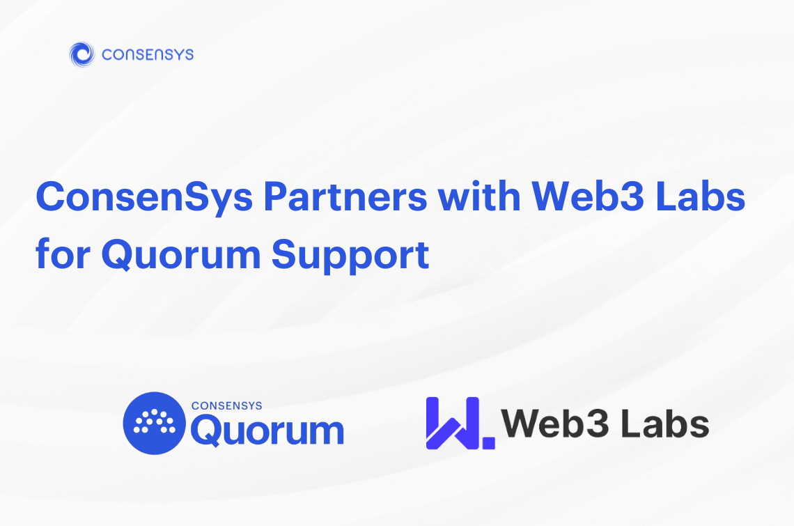 ConsenSys Partners with Web3 Labs for Quorum support