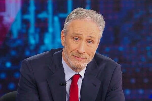 Jon Stewart Returns to His Old 'Daily Show' Seat - The New York Times
