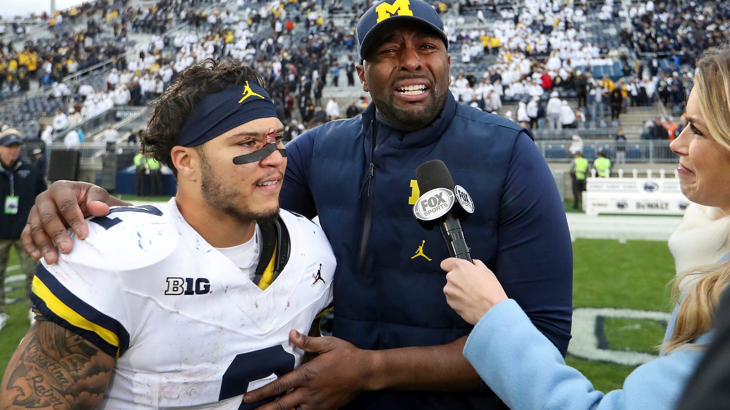Blake Corum's bloodied face perfectly sums up Michigan's win over PSU