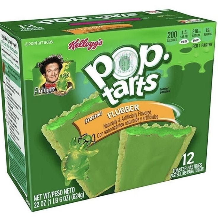 Flubber Pop Tarts in 2021 | Pop tarts, Food jokes, Weird snacks