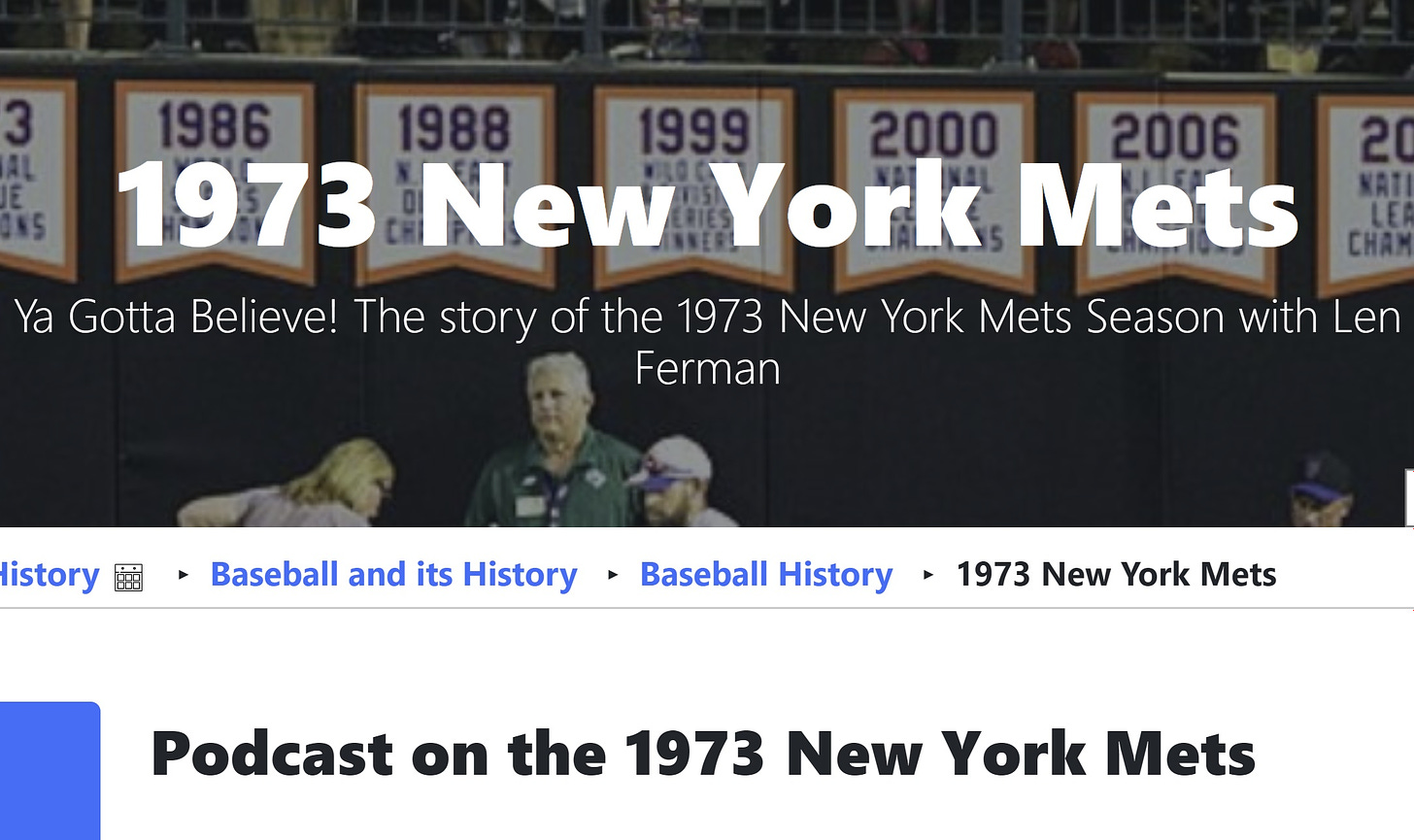 Ya gotta believe Mets 1973