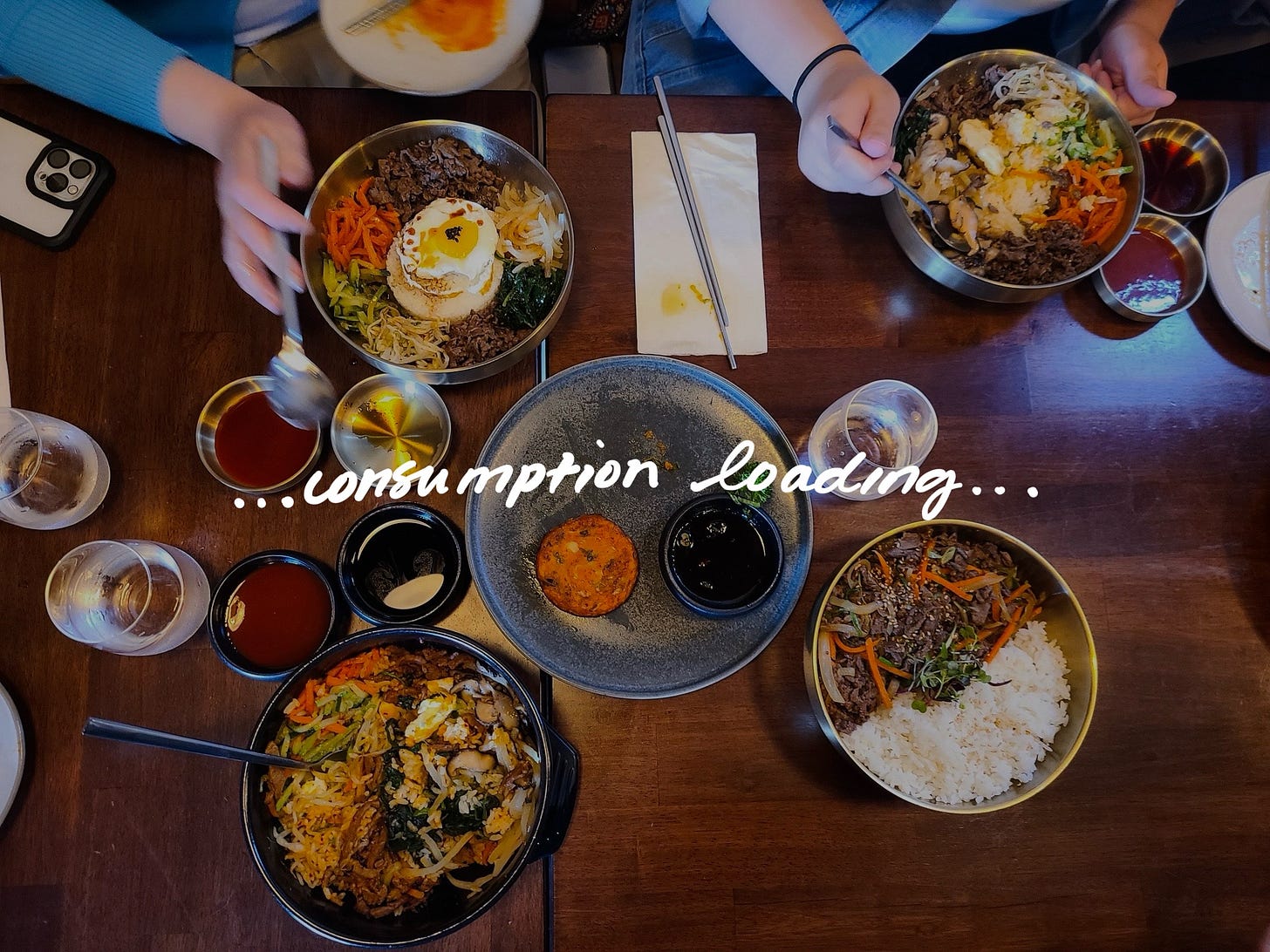 Bibim Korean Bistro meal spread