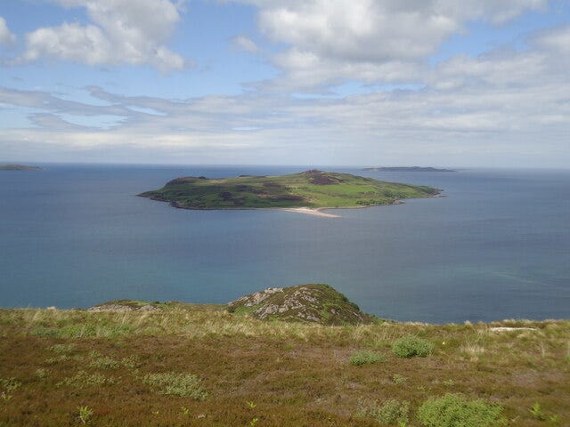 Gruinard Island from the summit of Torr Mor