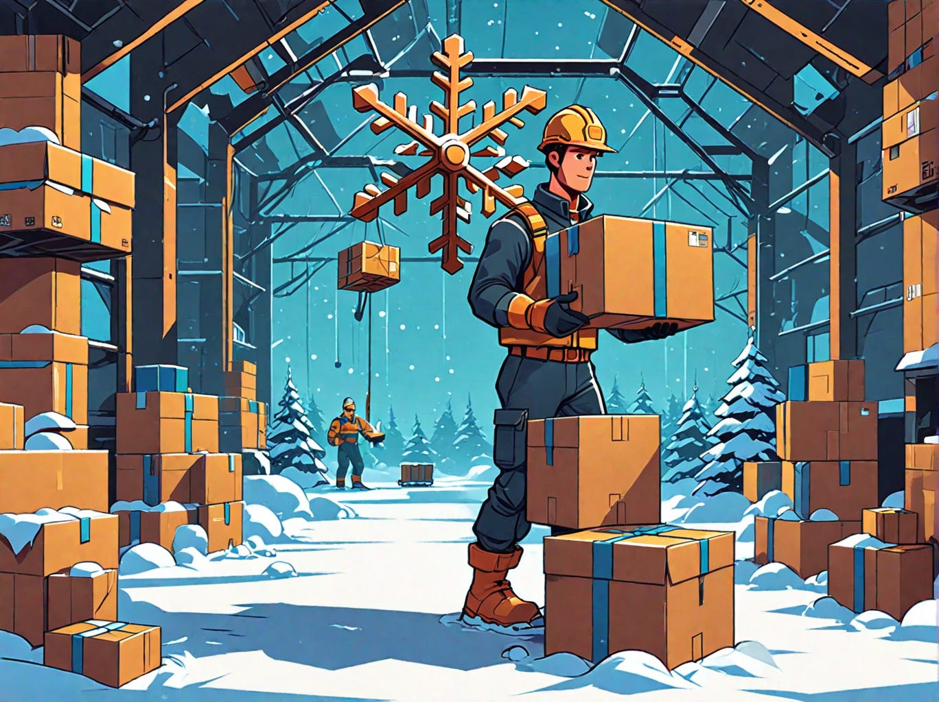 data engineer moving boxes; snowflake