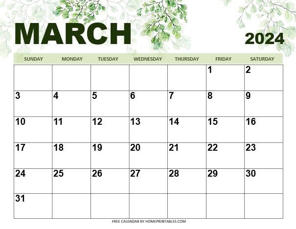 March 2024 Calendar Templates - 18 Cute Free Printables!