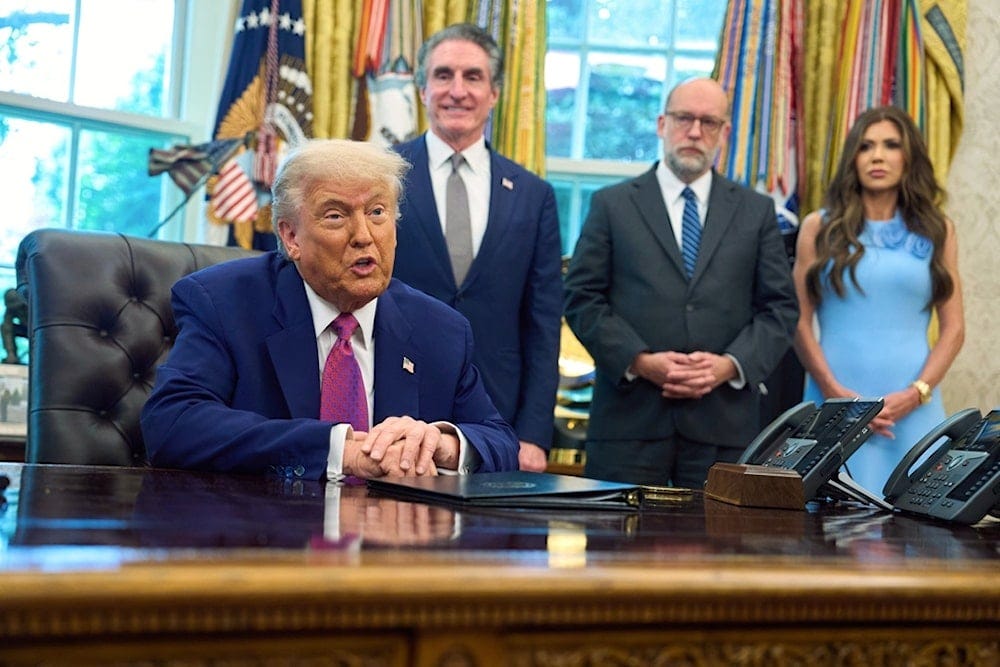 President Donald Trump speaks with reporters in the Oval Office of the White House, Tuesday, June 10, 2025, in Washington (AP) President Donald Trump speaks with reporters in the Oval Office of the White House, Tuesday, June 10, 2025, in Washington (AP)