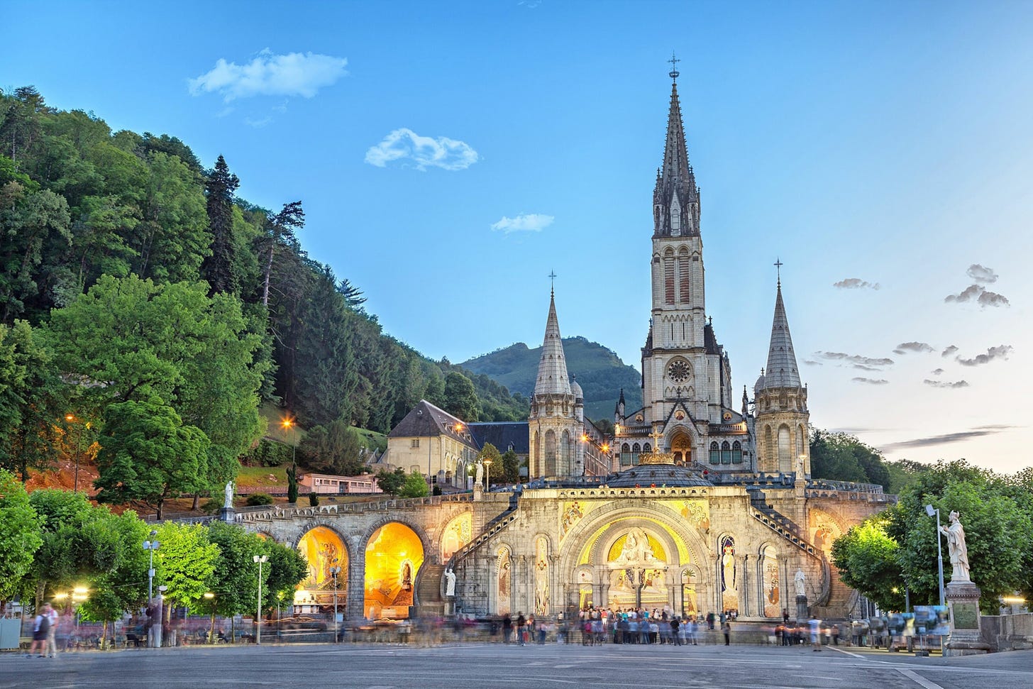 A bastion of the Christian faith, Lourdes, in southwest France.