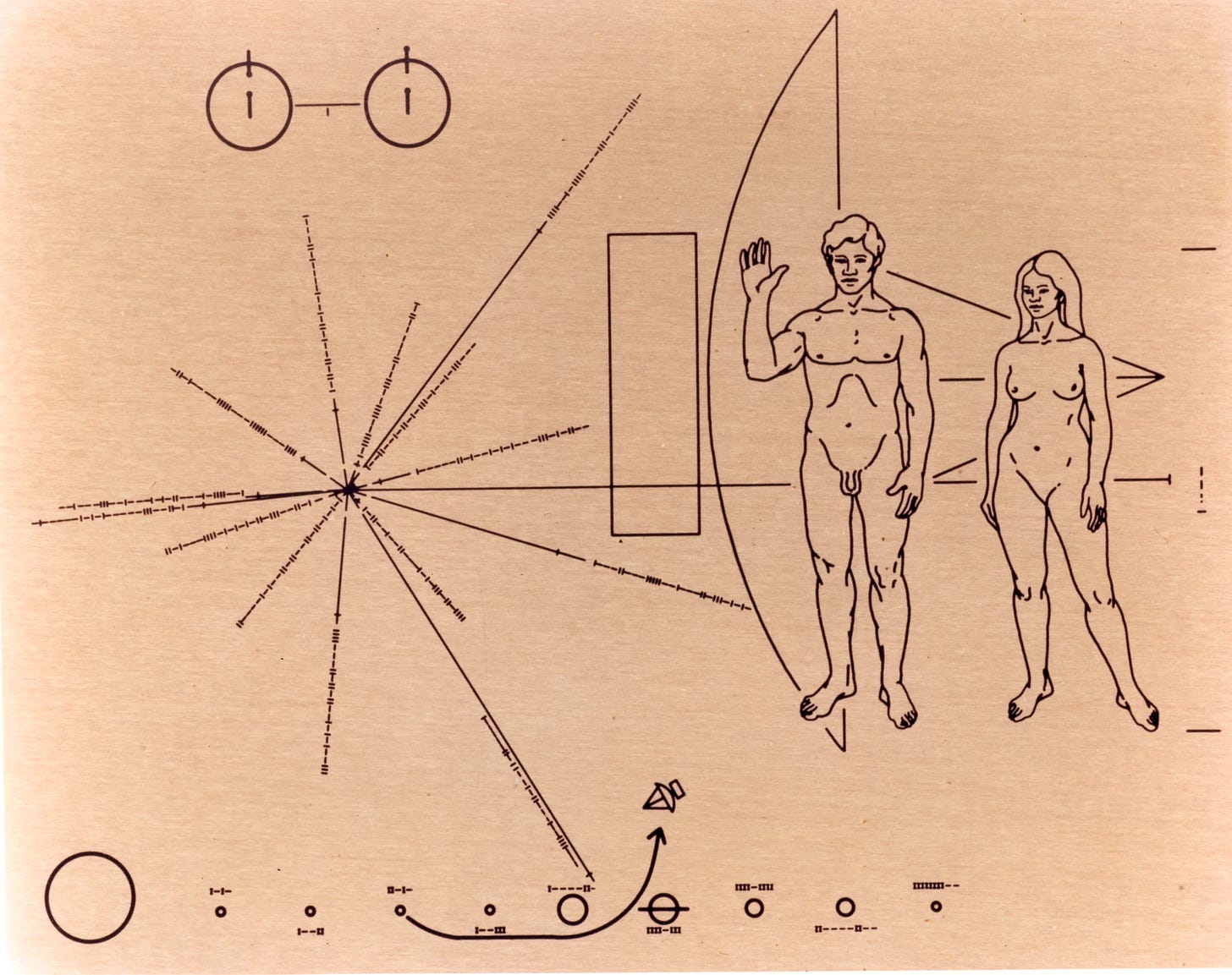 A map to Earth for extraterrestrials, anal probes not included.