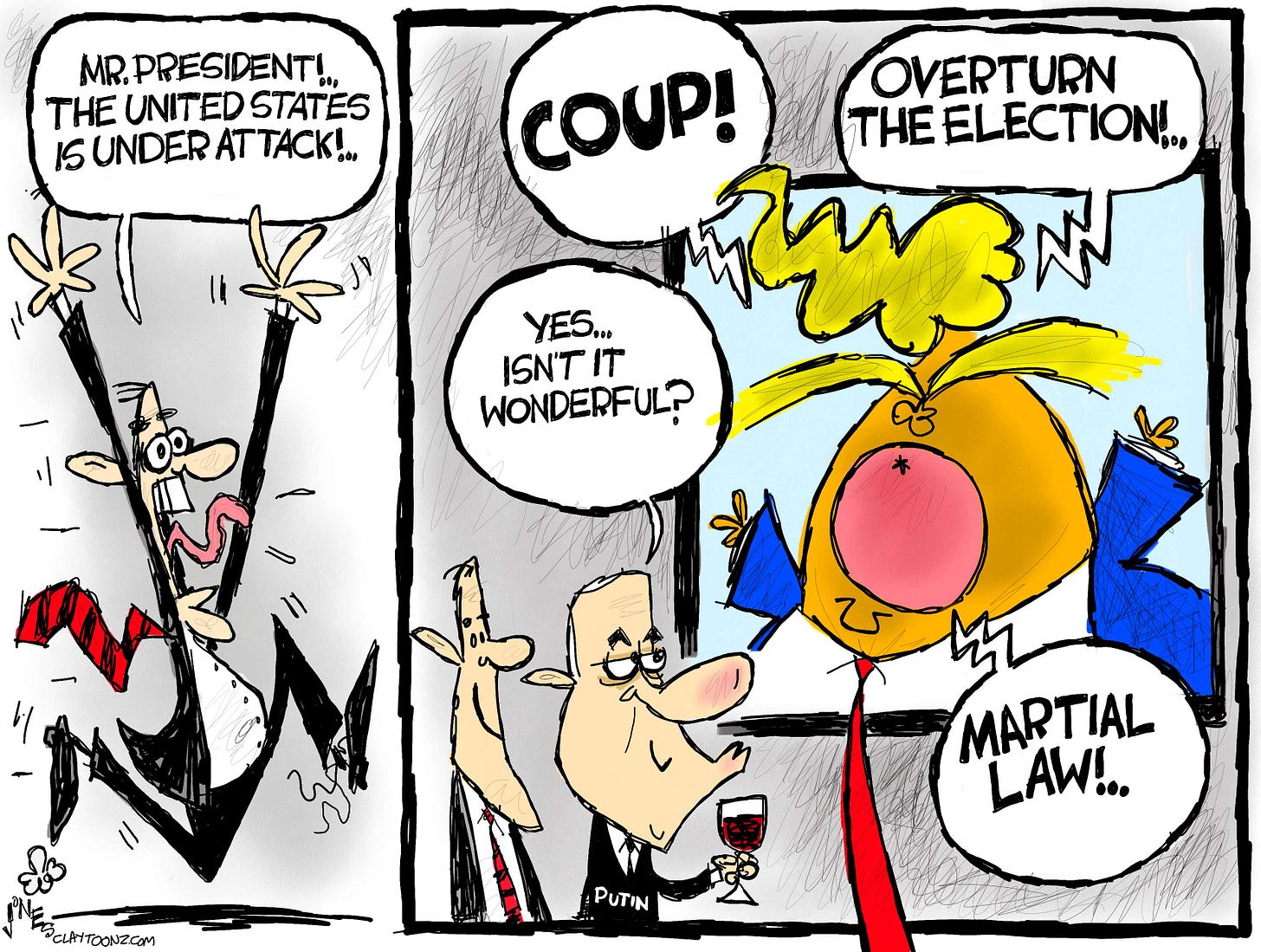 Political Cartoon U.S. Trump Putin Election attack | The Week