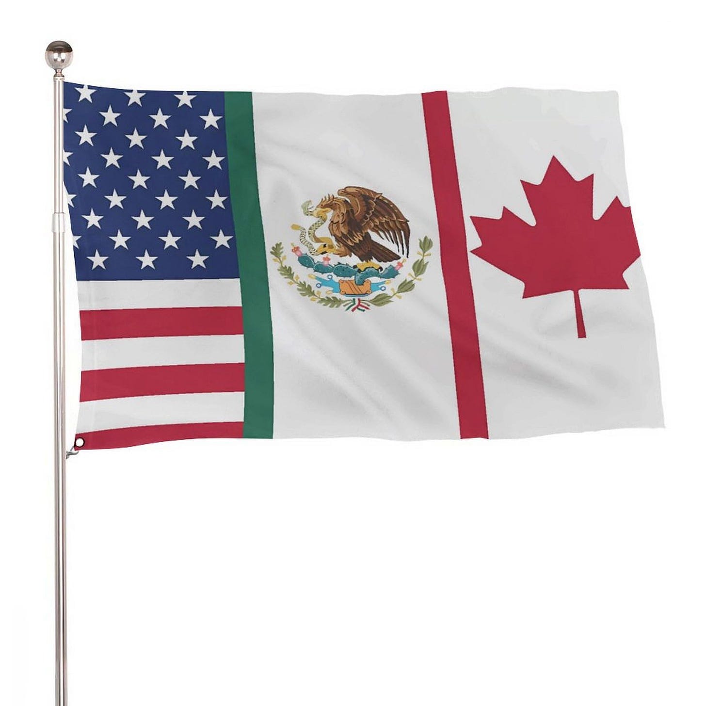 Amazon.com: U.S. Canada Mexico Flags Funny Flag 4x7 Ft Outdoor Double Sided  Flags with Brass Grommets Banner for Indoor Decoration 3x5 Ft : Patio, ...