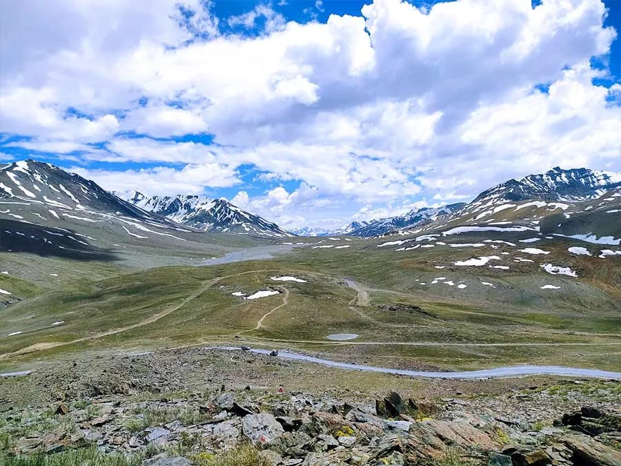 Yunam Peak trek scenic view of surrounding valleys