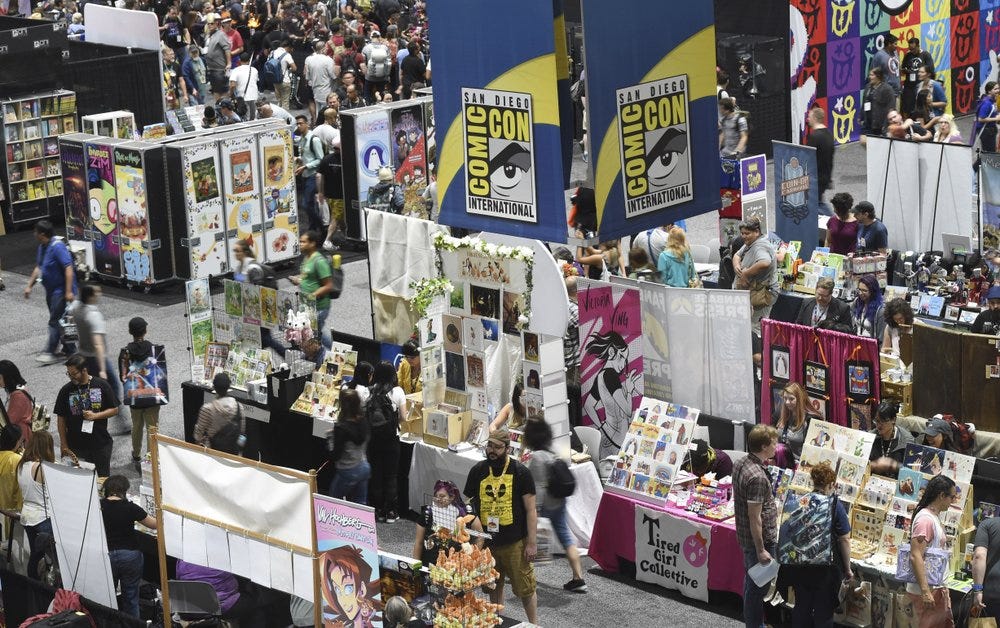 comic con 2019 stalls on preview night