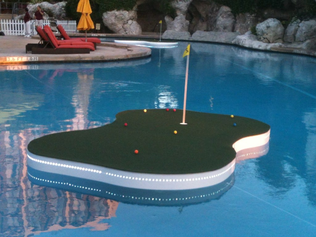 pool golfing green