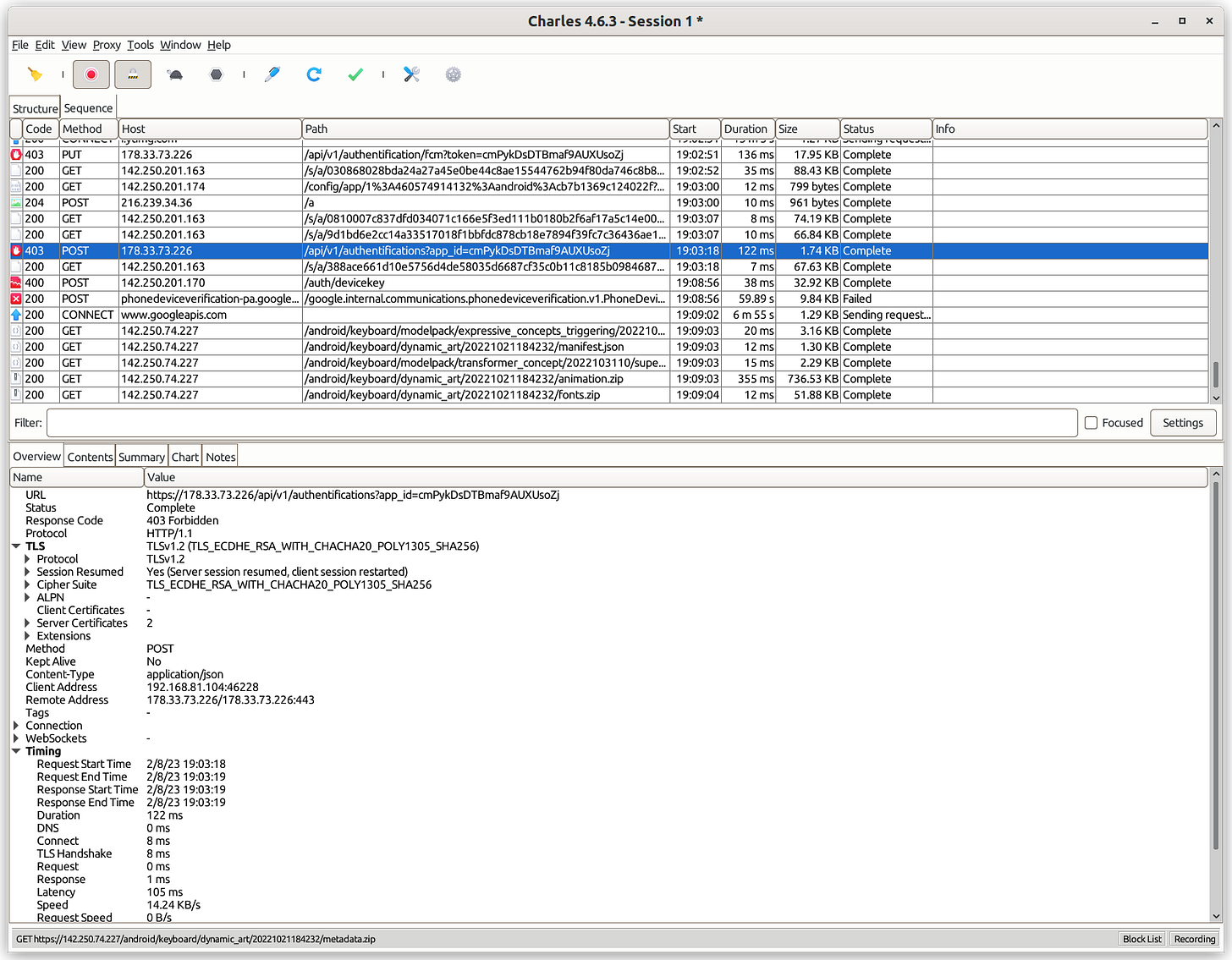 Analyze traffic with Charles Analyze traffic with Charles
