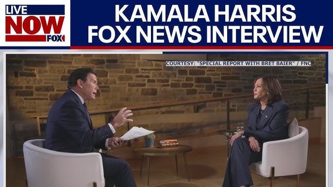 VP Kamala Harris sits down with Bret Baier for first FOX News interview |  LiveNOW from FOX