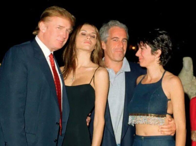 donald trump with Jeffrey Epstein photo