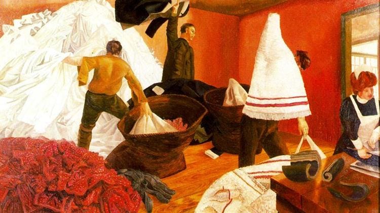 Sorting Laundry, 1927 - Stanley Spencer