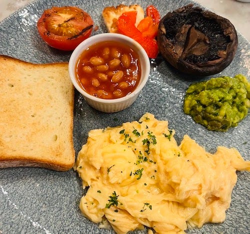 vegetarian breakfast - hotel indigo london kensington