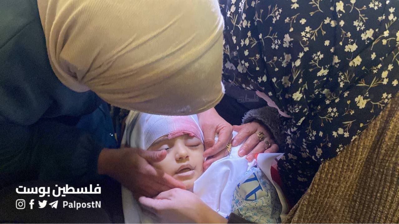 2-year-old Laila al-Khatib was killed by the Israelis with a bullet to her head in Jenin on January 25.