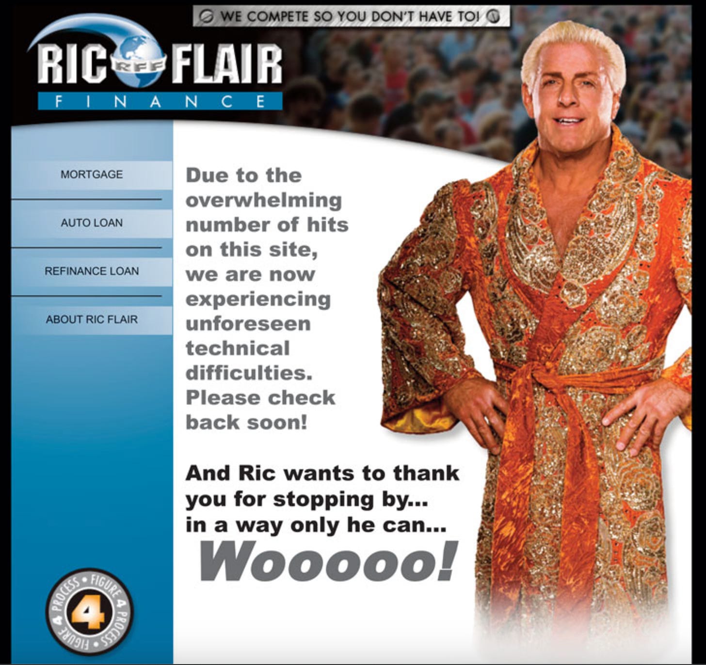 Ric Flair Finance home page in 2007