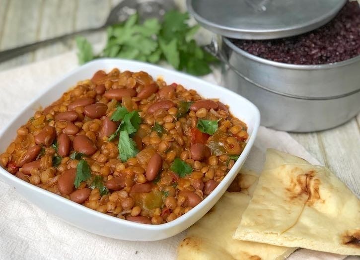 Curried Lentil-and-Kidney-Beans
